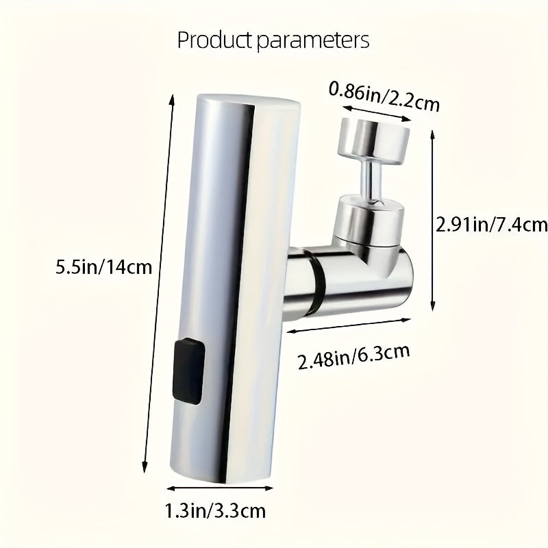 1pc Universal 3-Way Water Outlet Faucet Adapter, ABS Material, Easy Installation, No Electricity Needed, Bathroom Sink Accessory, Multi-Functional Dispenser