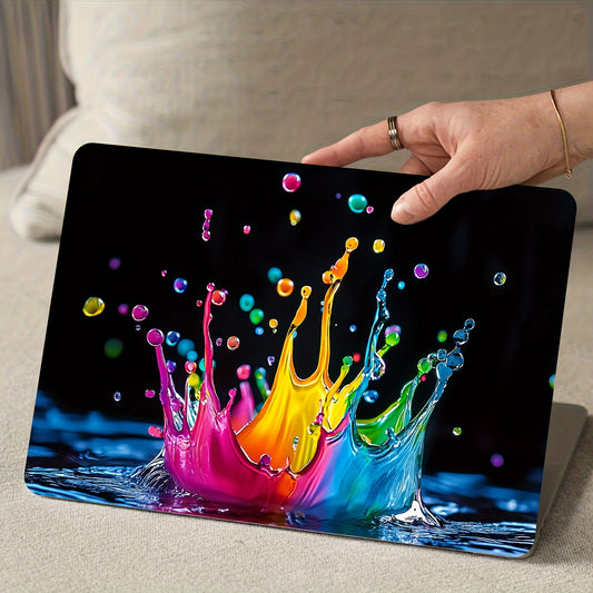 2pcs Vibrant Splash Art Laptop Decal Covers