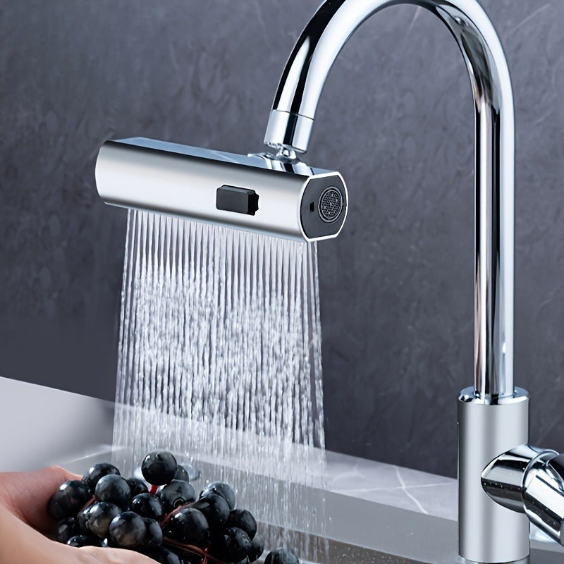 1pc Universal 3-Way Water Outlet Faucet Adapter, ABS Material, Easy Installation, No Electricity Needed, Bathroom Sink Accessory, Multi-Functional Dispenser