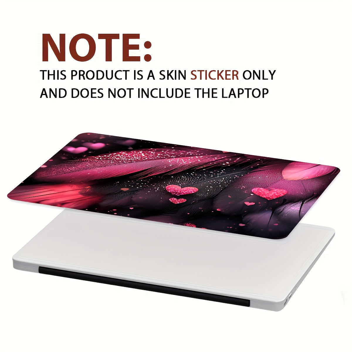 Vinyl Laptop Shell Love Feather Stickers, 2pcs/Set,