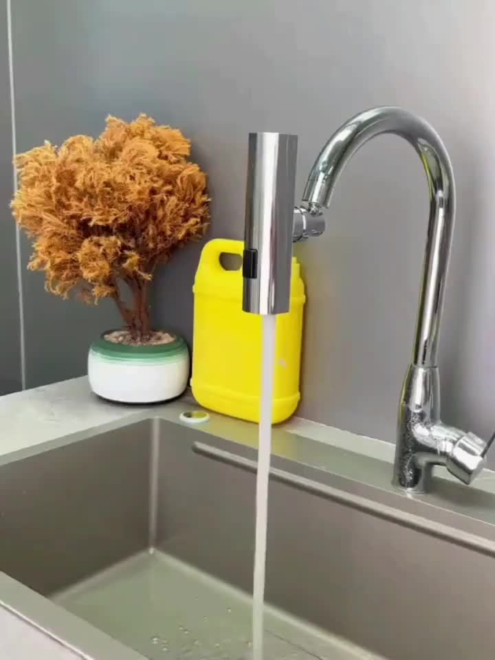 1pc Universal 3-Way Water Outlet Faucet Adapter, ABS Material, Easy Installation, No Electricity Needed, Bathroom Sink Accessory, Multi-Functional Dispenser