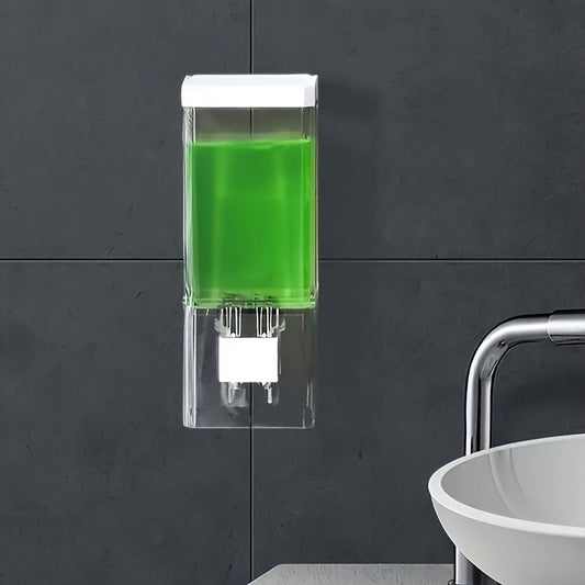Stylish Wall-Mounted Soap Dispenser - Rust-Resistant Design, Space-Saving with Easy-Pump Head. Suitable for Hand, Shampoo, and Shower Gel - Perfect Modern Bathroom Accessory