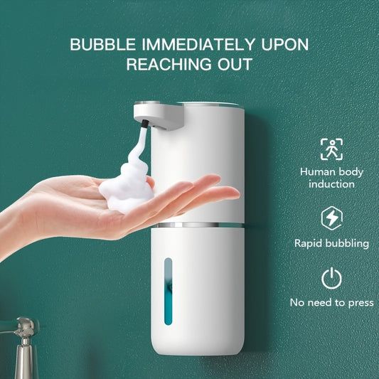 Charging Automatic Soap Dispenser, 380ml, Wall-Mounted, -Friendly, with Lithium Battery, USB Charging, Automatic Sensor, for Kitchen Detergent, Bathroom, Shampoo, Conditioner, Body Was
