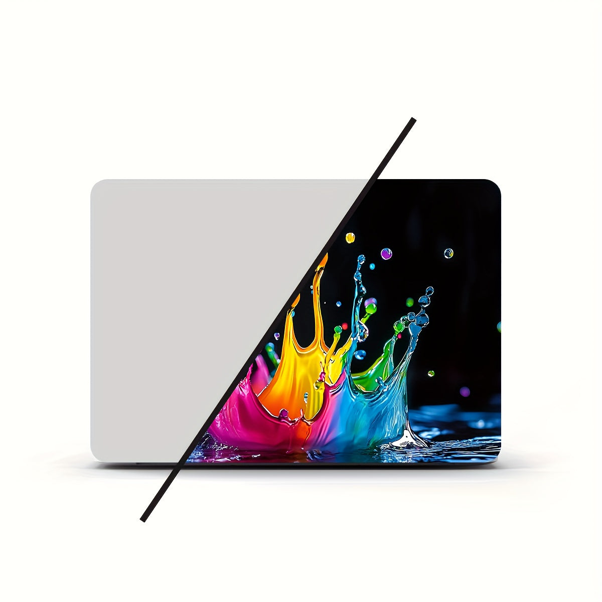 2pcs Vibrant Splash Art Laptop Decal Covers