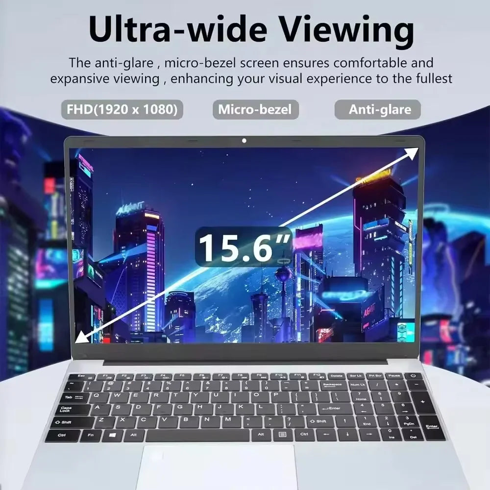 15.6 "Windows 11 Pro ordinateurs portables Intel Celeron N4000 16GB RAM 1 to SSD ordinateurs portables ordinateur de bureau PC déverrouiller par empreinte digitale ordinateur portable