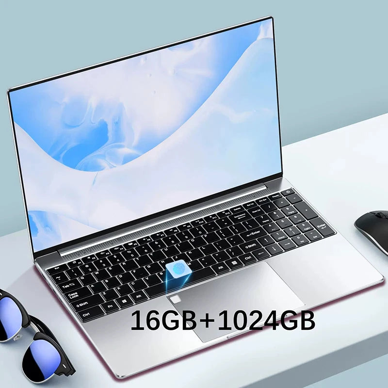 Ordinateur portable, Windows 11, processeur Intel N5095, 16 Go de RAM, 1 To, WiFi 6, 15.6 pouces