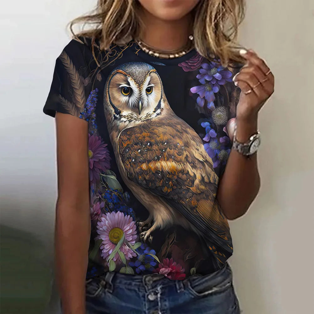 T-shirt manches courtes pour femmes, estival et à la mode, avec imprimé graphique 3D de théâtre