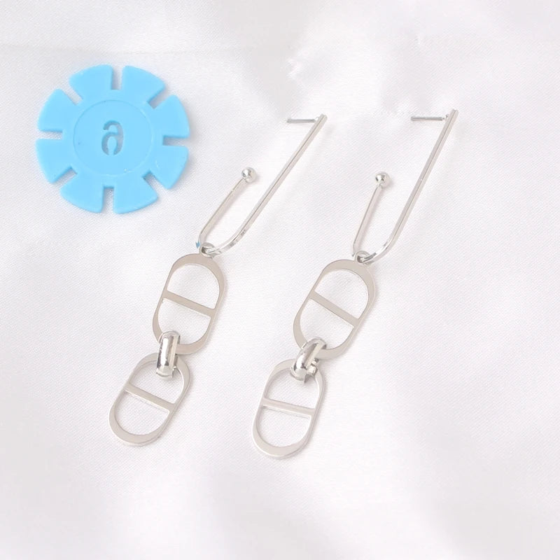 Boucles d'oreilles JODstressen métal multicouches pour femmes, déclaration, document en or,