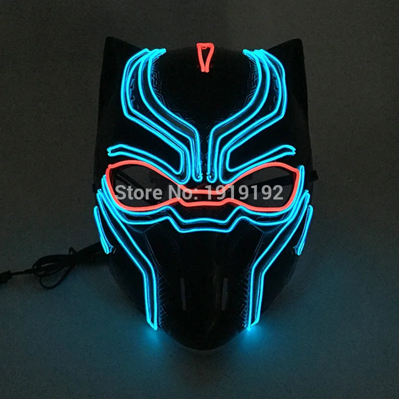 Halloween carnaval fête Costume décoration LED lumineuse masque Halloween masque LED masque éclairer masques de fête pour la fête lumineuse