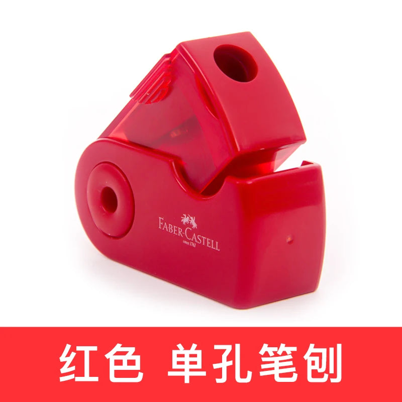 Faber-castell – Mini taille-crayon à commande manuelle, 1 pièce, 1827, rouleaux simples/doubles, Push-Pull, taille-crayon pour fournitures scolaires