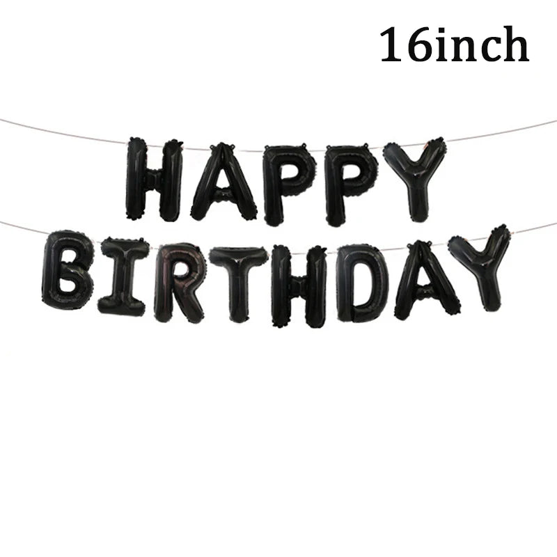 Pailles en papier à rayures dorées, 1 sac, numéro 30e 40e 50e 60e, lunettes à ceinture, pailles à boissons joyeux anniversaire pour adultes, décoration de fête en ballon