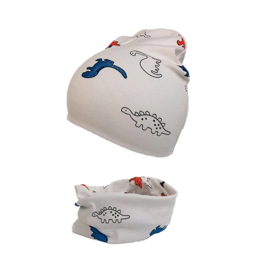 Chapeau pour enfants, automne et hiver, motif dinosaure, bonnet, écharpe, ensemble d'accessoires de photographie