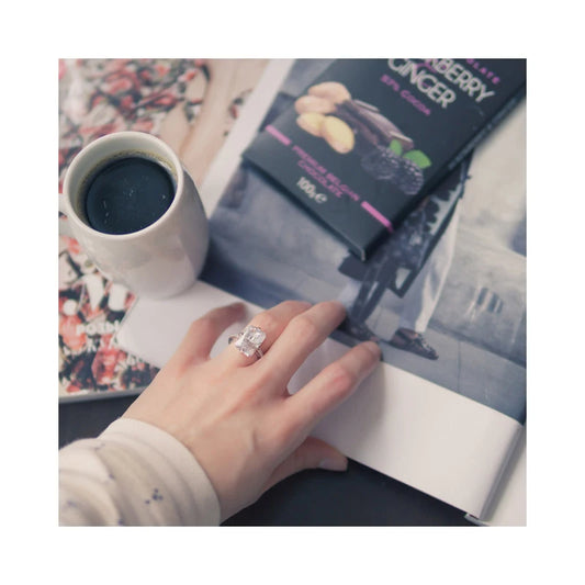 Modian-Bagues rectangulaires en argent regardé 100% pour femmes, matiques transparentes 5A, bijoux de fiançailles de luxe pour travailleurs, matiques à la mode, 925