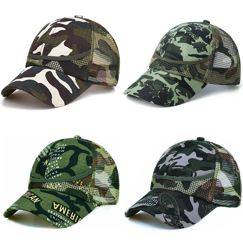 3-9 ans en plein air Camouflage bébé garçon maille casquette de Baseball enfants casquette été automne pour garçons fille casquettes Net casquettes décontractées enfants chapeaux