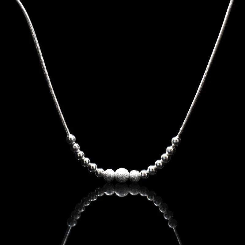 Bracelet de cheville boule ronde perlée pour femme, argent regardé JO925, perles conviviale rées, bracelets de cheville à breloques, cadeau de bijoux, nouvelle mode