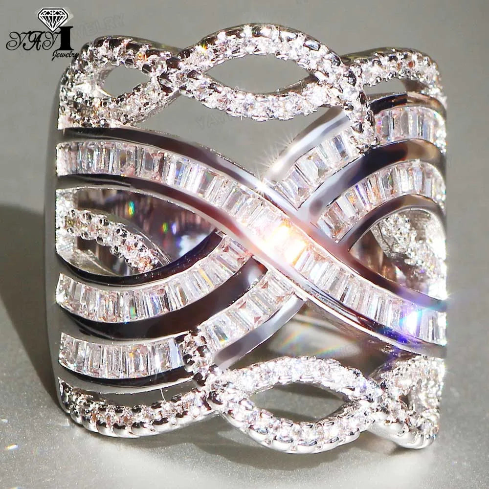YaYI – bagues de fiançailles et de mariage, bijoux fins, pierres précieuses de qualité supérieure, Moissanite, zircone cubique, couleur argent, cadeaux