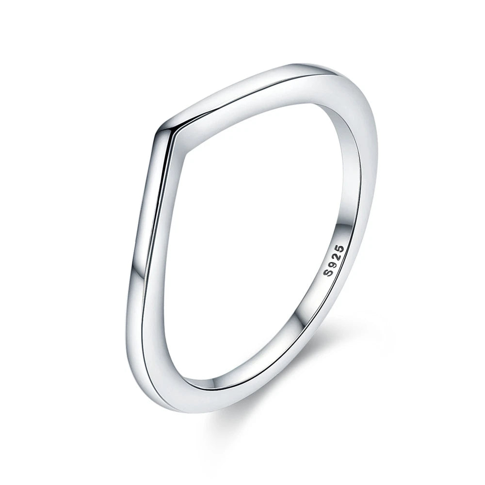 BAMOER 100% 925 argent Sterling goutte d'eau clair CZ bagues pour les femmes de mariage fiançailles bijoux petite amie cadeau PA7649
