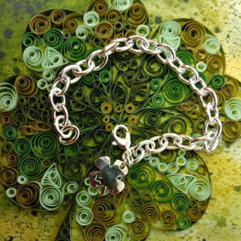 DOTEFFIL 925 argent Sterling trèfle feuilles chanceux numéro 5 Bracelet 20 cm chaîne femmes mariage fiançailles fête bijoux