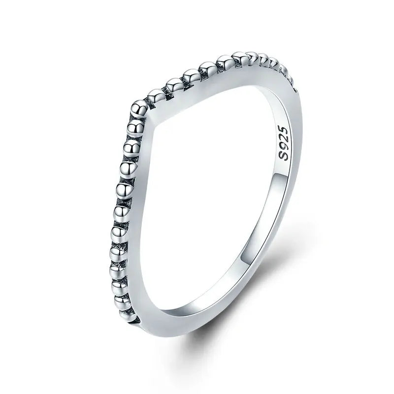 WOSTU-Bague empilable en argent regardé 100% pour femme, bijoux à la mode, cadeau original, souhait scintillant, chaud, 925, XCH7649