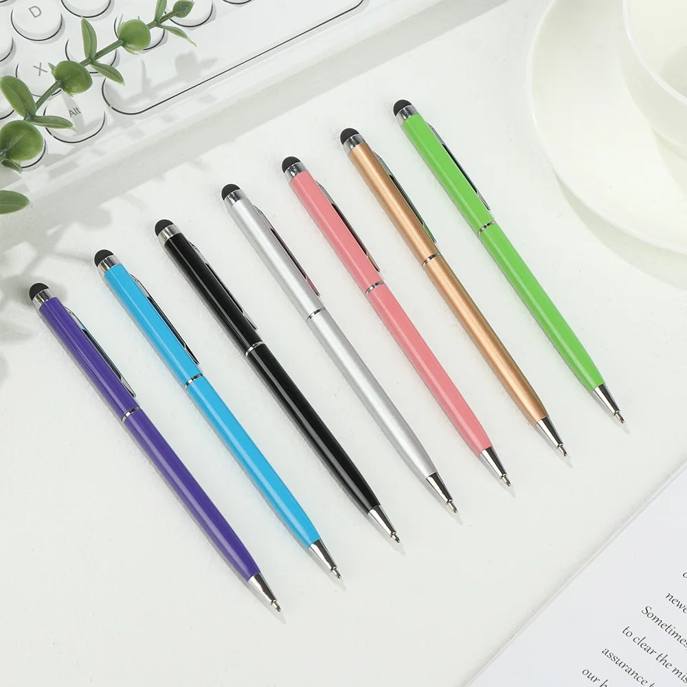 Stylet universel pour écran tactile de téléphone portable, stylo à bille pour iPhone et iPad, fournitures d'écriture, cadeaux de bureau et scolaires, utilisation des touristes