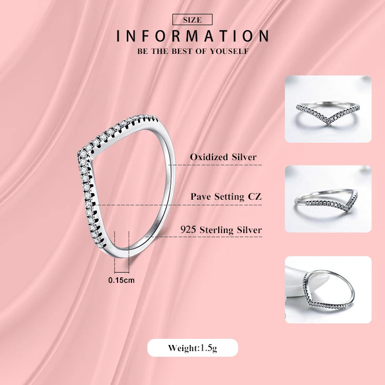 Modian – Bagues empilables en argent sterling 925 pour femme, bijoux en zircons cubiques CZ transparents, mode Instagram, idée cadeau pour couple, 3 styles
