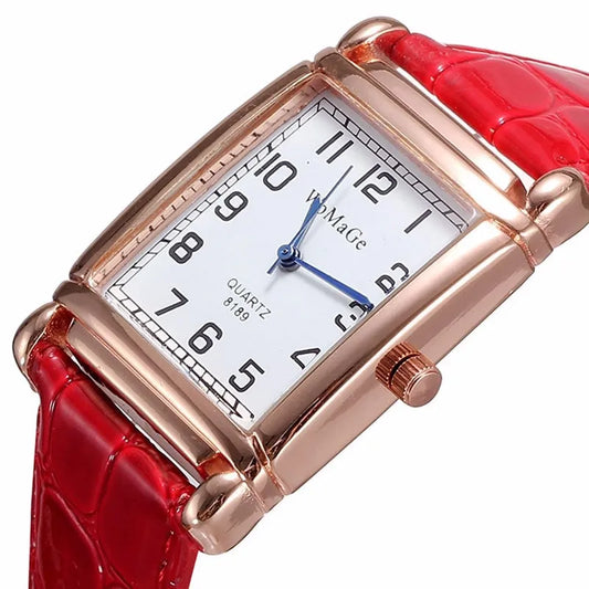 2025 nouvelles montres pour femmes carré or Rose montres de mode en cuir