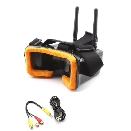 Lunettes vidéo 5.8G 40CH, double antenne, lunettes FPV, casque HD avec transmetteur 5.8G 25mW, caméra fpv OSD pour Drone de course