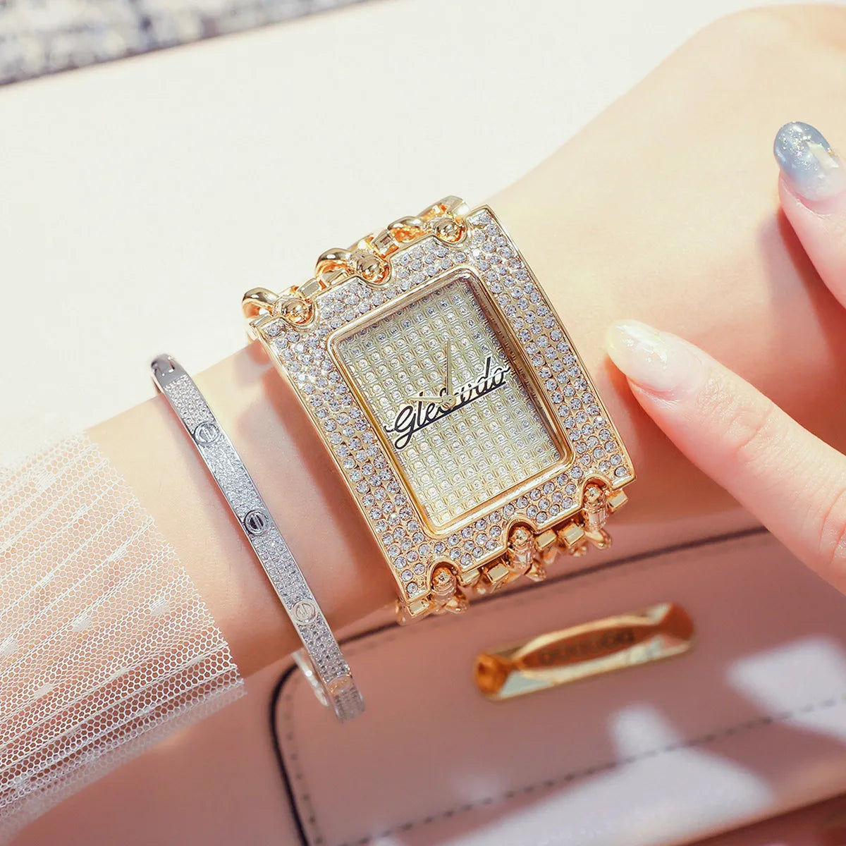 G & D-Montre-bracelet décontractée pour femme, trois JOQuartz,
