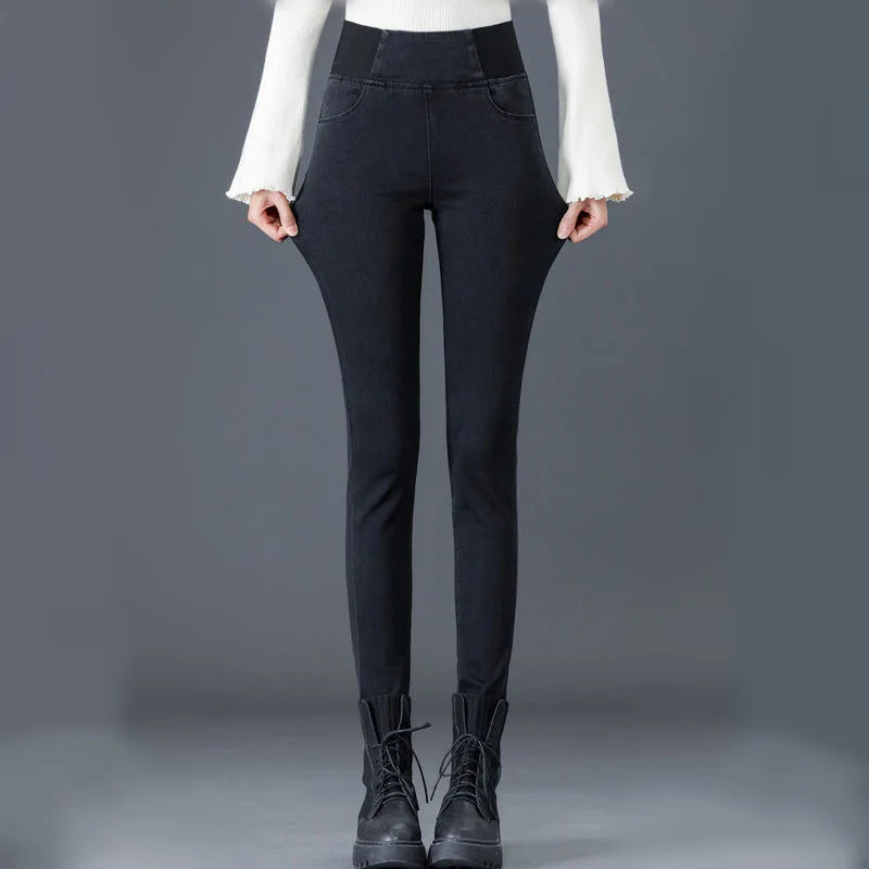 Jean crayon taille haute pour femme, pantalon skinny classique, pantalon en denim décontracté, streetwear, lavage commandé, grande taille 38, fjeros