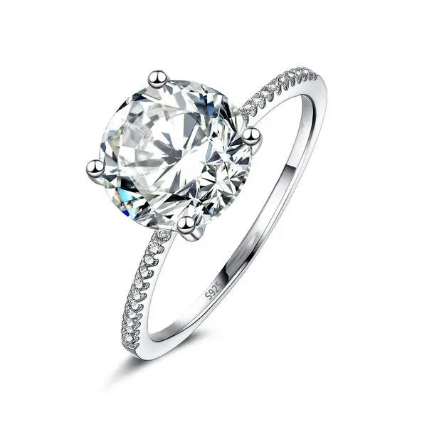 Bague en argent regardé 2023 pour femme, bijoux de mariage, fiançailles, classique, luxe, réel, solide, 3 carats, 10 cœurs, flèches, 925
