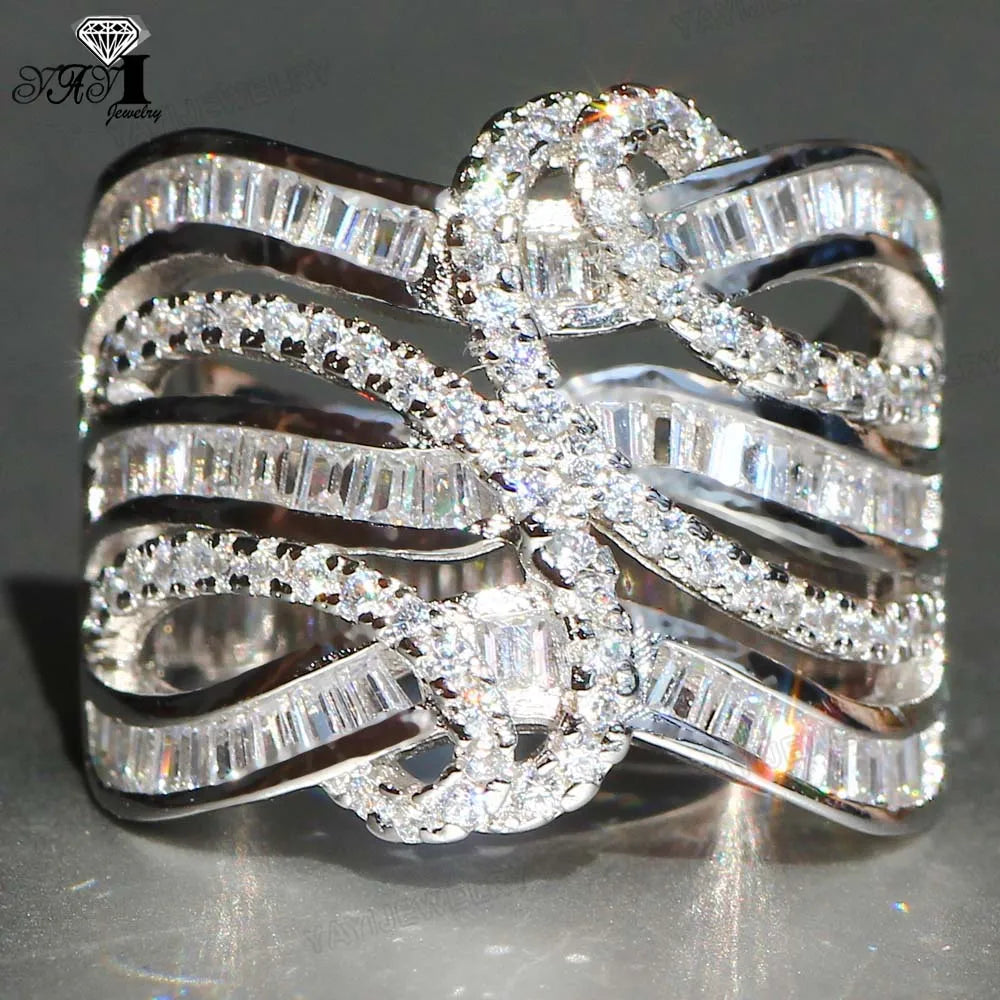 YaYI – bagues de fiançailles et de mariage, bijoux fins, pierres précieuses de qualité supérieure, Moissanite, zircone cubique, couleur argent, cadeaux