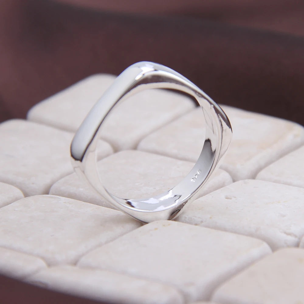 DOTEFFIL bague en argent Sterling carré