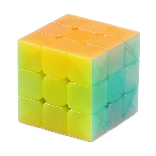 Qiyi Warrior W 3x3x3 Cube de vitesse sans colle Transparent professionnel Cube magique Puzzles jouets éducatifs colorés pour les enfants