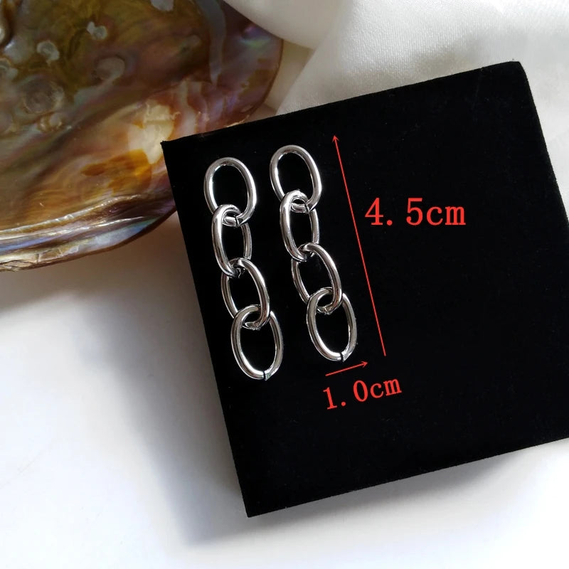 Boucles d'oreilles JODstressen métal multicouches pour femmes, déclaration, document en or,