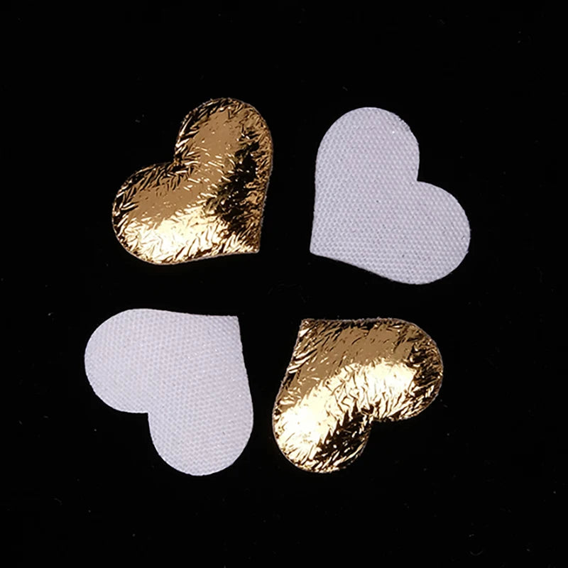 100 pcs/lot 8 couleurs (20mm/35mm) éponge Satin tissu coeur pétales mariage confettis Table lit coeur pétales décoration de mariage