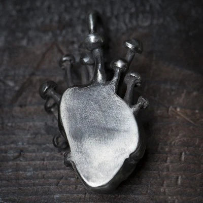 Collier avec pendentif en forme de cœur pour hommes, en acier inoxydable 316L, Style gothique, cadeau d'halloween pour Couple et ami, livraison directe, 2021