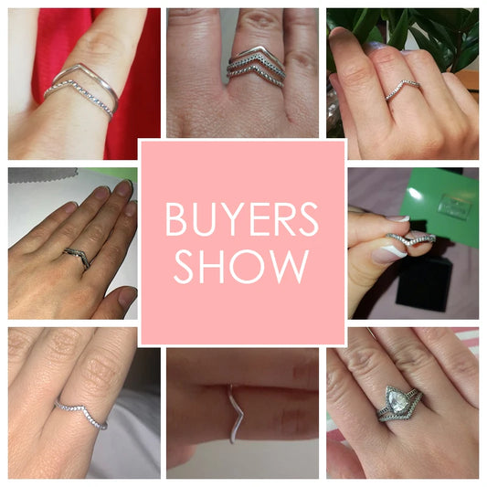 Modian – Bagues empilables en argent sterling 925 pour femme, bijoux en zircons cubiques CZ transparents, mode Instagram, idée cadeau pour couple, 3 styles