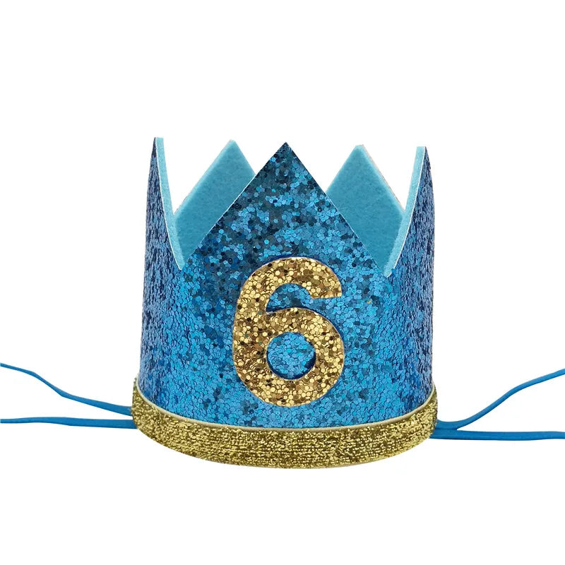 1 pièces bébé garçon 1 2 3 4 5 6 anniversaire bandeau couronne bandeau bébé douche chapeau Photo accessoire enfants 1er joyeux anniversaire fête décoration