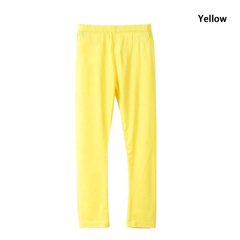 Pantalons pour filles, Leggings en coton Modal élastique doux pour enfants, couleur bonbon, pantalons slim pour filles, couleur unie, pantalons pour enfants de 2 à 13 ans