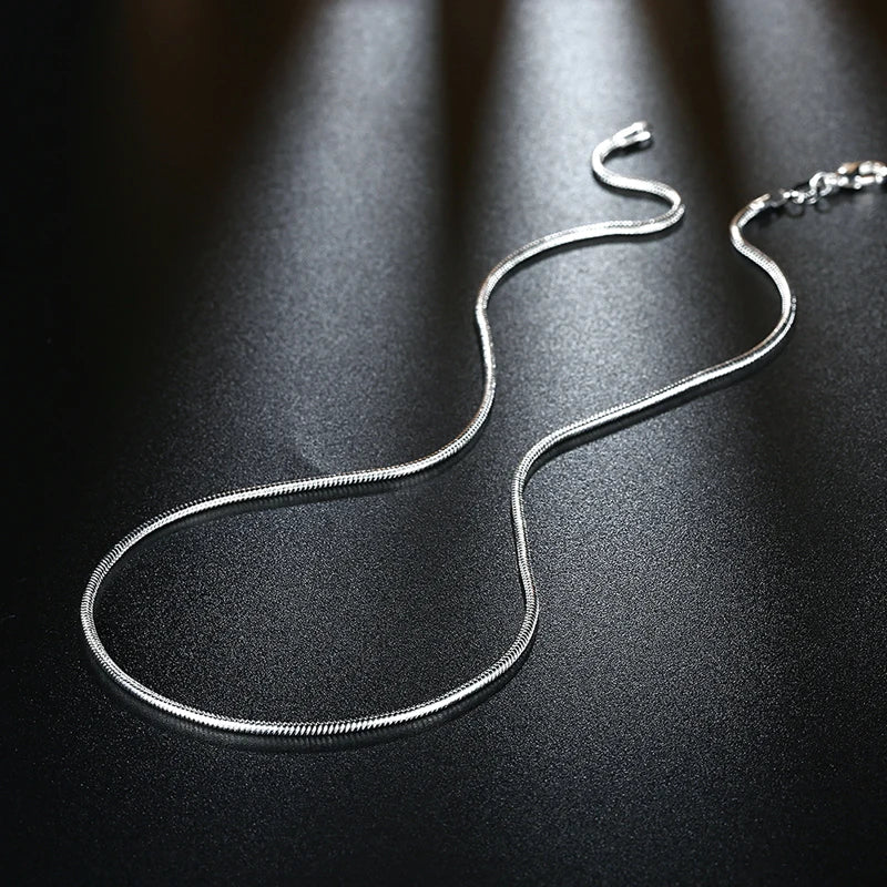 Collier chaîne serpent 2mm, 2017 tout nouveau Glam Bijoux de mode Style européen âme 925 Bijoux en argent Sterling cadeau pour hommes femmes