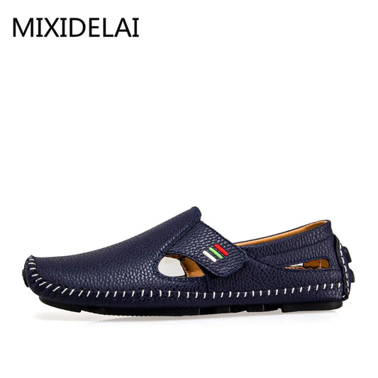 MIXIDELAI mode mocassins pour hommes mocassins été marche chaussures décontractées respirantes hommes crochet et boucle conduite bateaux hommes chaussures plates