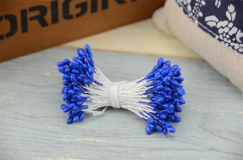 300 pièces fleur artificielle Double têtes étamine nacré artisanat cartes gâteaux décor Scrapbooking Floral pour la maison décor de fête de mariage