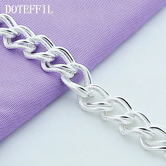 DOTEFFIL-Bague lisse en argent regardé 925 pour homme et femme,