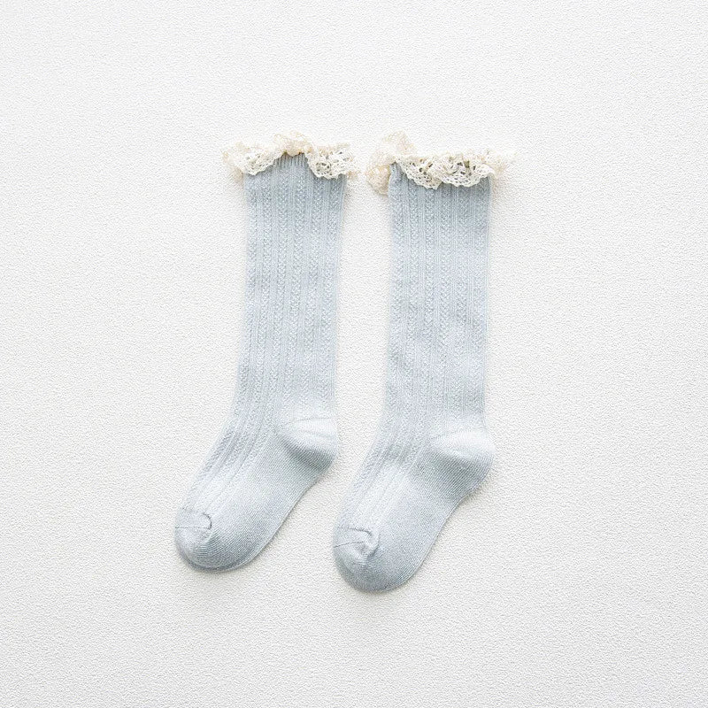 Chaussettes montantes en coton avec dentelle pour enfants, jambières à volants, trucs bon marché, princesse, enfants, filles, bébé, livraison gratuite