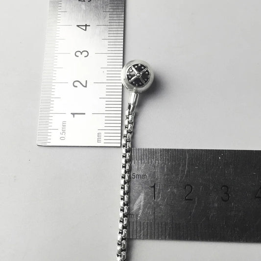 Collier chaîne à maillons à breloques de base, brin de marque, Bijoux à la mode, Style européen, Bijoux en argent Sterling 925, cadeau pour hommes et femmes