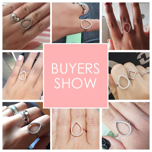 Modian – bague de fiançailles classique en forme de goutte d'eau, bijoux étincelants, bagues en argent Sterling 100% 925 pour femmes, nouvelle mode Instagram