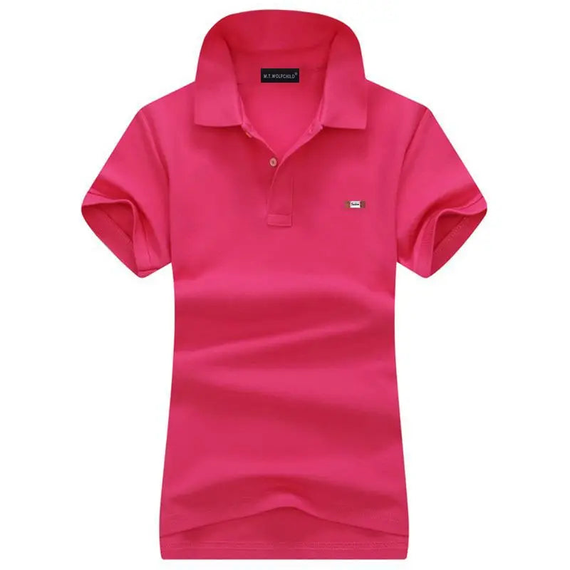 Polos à manches courtes pour femmes, 2022 coton, décontracté, résistant, à la mode, été 100%