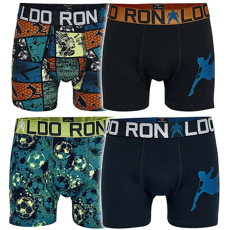 6 pièces Portugal Football Star garçons Multipack boxeurs danemark marque enfants tronc enfant culottes coton pantalon adolescent sous-vêtements tissu