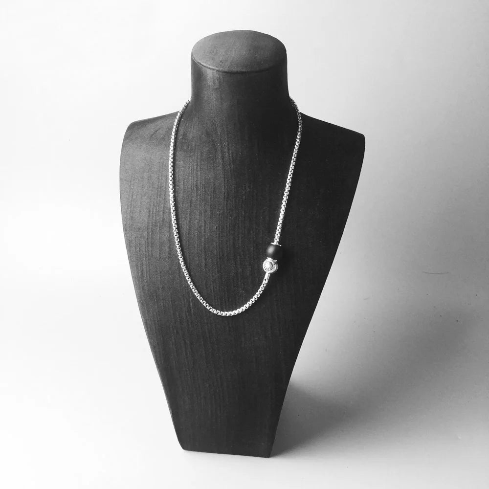 Collier chaîne à maillons à breloques de base, brin de marque, Bijoux à la mode, Style européen, Bijoux en argent Sterling 925, cadeau pour hommes et femmes