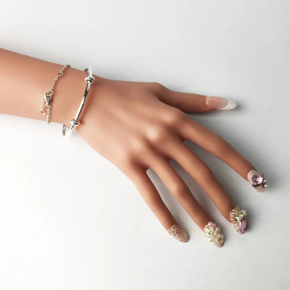 Bracelet bracelets porte-perles et breloques mode Karma bijoux cadeau pour femmes hommes tout neuf bon en argent Sterling 925